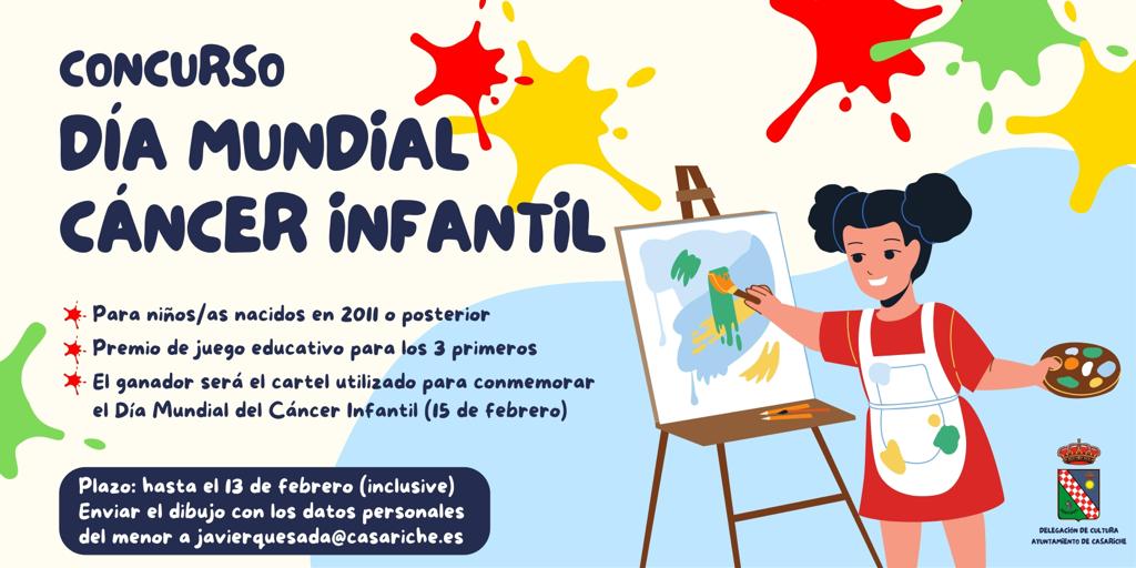  Abierto el plazo de inscripción en el Concurso del Día Mundial del Cáncer Infantil – Excmo. Ayuntamiento de Casariche (Sevilla)
